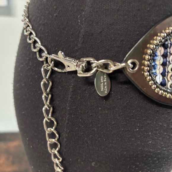 ❤️Chico’s Celestial Mosaic Silver Chain Belt - Picture 4 of 4